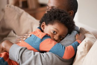 Dad makes him feel safe and loved