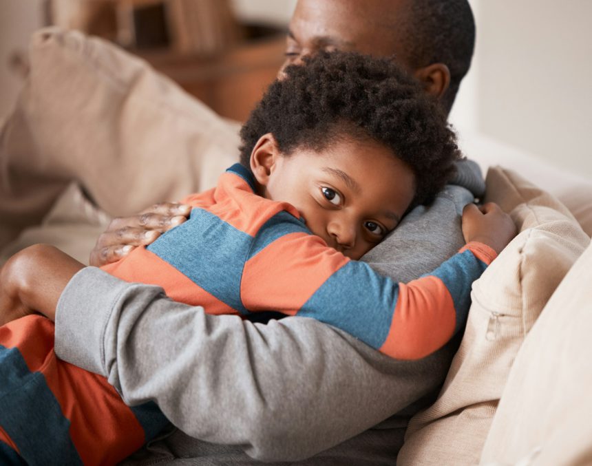 Dad makes him feel safe and loved